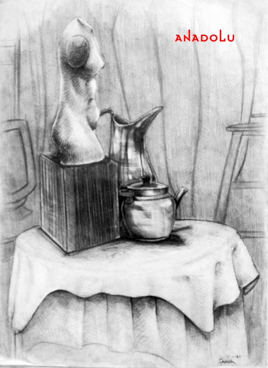 Diyarbakır Güzel Sanatlar Girişi İçin Çizim Çalışmaları