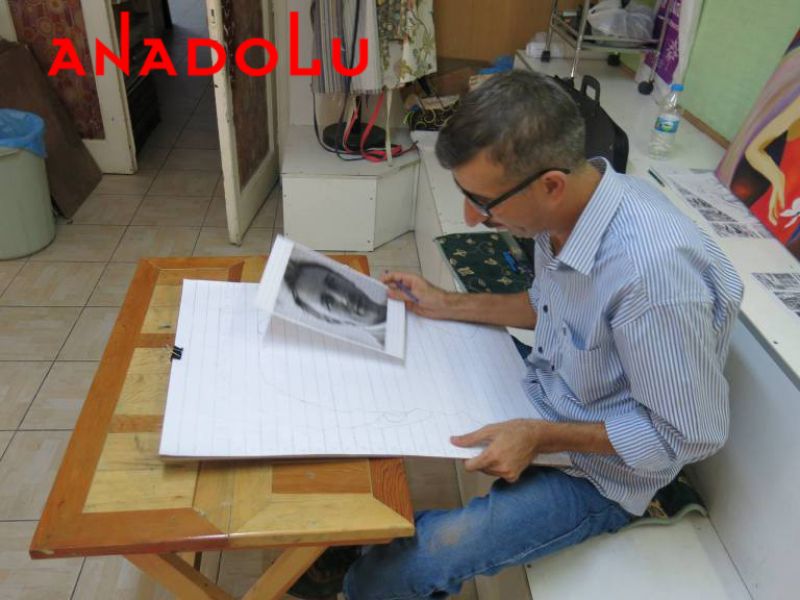 Kareleme Tekniği İle Karakalem Çalışması Diyarbakır