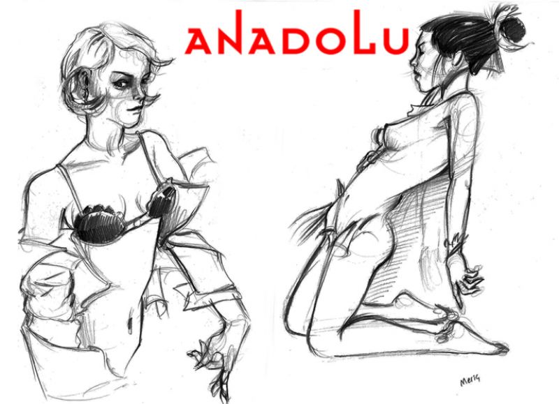 Karakalem Nü Çizimleri Diyarbakır